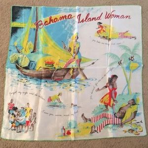 Vintage Bahama Island Woman Scarf Unique